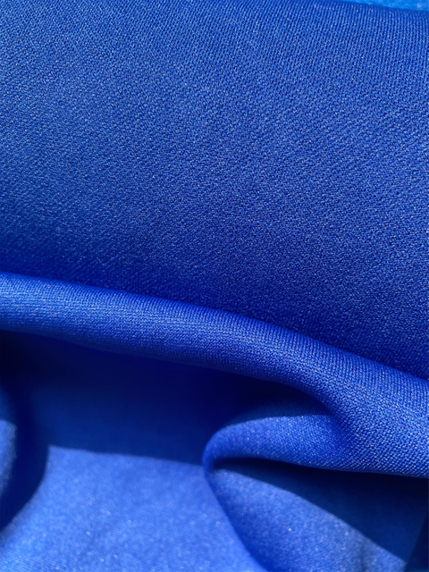 Capa de tecido el&aacute;stico de poli&eacute;ster azul escuro